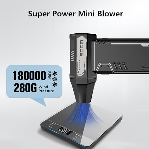 SDFM Compressed Air Duster - 180,000 RPM Electric Air Duster | with Brushless Motor, 3-Gear Adjustable Air Duster - for Keyboard, PC, Car, Air Bed, and Home Cleaning (X15)