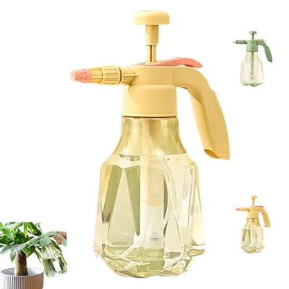 51oz Handheld Garden Pump Sprayer, Large Capacity Pressure Sprayer with Adjustable Nozzle, Leakproof Hand Atomizer, Water Spray Bottle for Home Cleaning Garden Car Detailing & Washing (Yellow) - color: Yellow