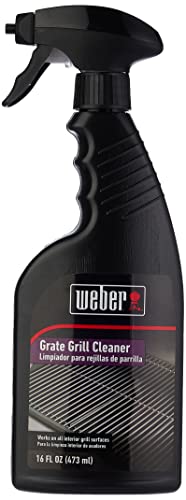 Weber Outdoor Grill Spray Bottle Cleaner & Degreaser, 16 oz – Safe, Non‑Corrosive, Effective Formula for Stainless Steel & Cast‑Iron Grates, Smokers, Ovens & Microwaves - Grill Accessory - size: 1 Count (Pack of 1)