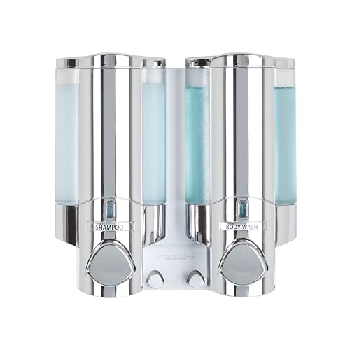 Better Living Products 76245-1 AVIVA Two Chamber Dispenser, Chrome - color: Chrome, size: 2-Chamber