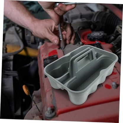 GLEAVI Large Capacity Storage Basket Handheld Cleaning Tote Sturdy Plastic Dividers for Dorm Car Office