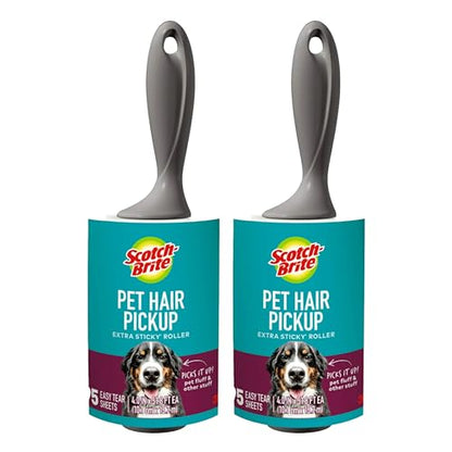 Scotch-Brite Lint Roller, 95 Sheets | Extra Sticky | Pet Hair | Pack of 2