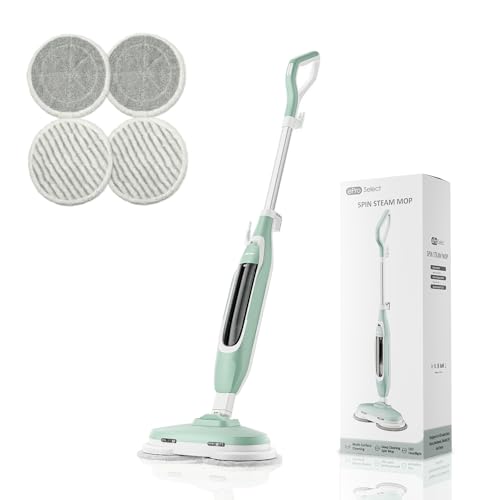 2-in-1 Steam Mop Scrubber, High-Temperature Sterilization, Dual Power Modes, LED Headlights, For Hardwood, Tile, Marble, Laminate, Vinyl, Kitchen, Bathroom, Living Room, Household Steam Cleaner