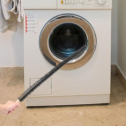 Dryer Lint Brush and Flexible Vent Cleaner Brush Set, Long Handle Multipurpose Pipe and Appliance Cleaning Tool for Washing Machine Drum and Dryer Vents, 2pcs