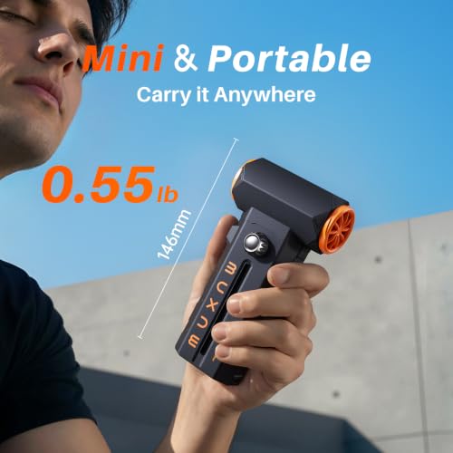 MUXNW Compressed Air Duster 130000RPM, Cordless Rechargeable Electric Air Duster & Vacuum 2-in-1, 100-Speed Display, 8000mAh Battery, USB-C Fast Charging, for PC, Home, Car Interior