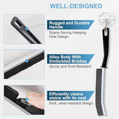 WWOYEP 3PCS Hard Bristle Crevice Cleaning Brush, Gap Cleaning Brush, Specially Used for Dead Corners in Bathrooms, Kitchens, Ceramic Tiles, and Window Grooves