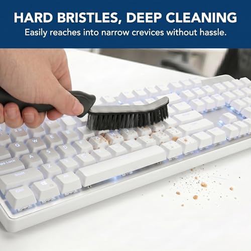 3Pcs Crevice Cleaning Brush, Hard Bristle Gap Cleaning Brush for Window Tracks, Multipurpose Grout Cleaning Tool for Kitchen,Bathroom Shutters and Window Tracks,9 Inch