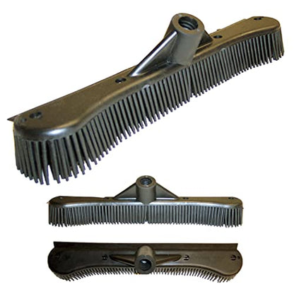 Premium Heavy Duty Rubber Broom Head, Pet Hair Squeegee for Carpets, 12"