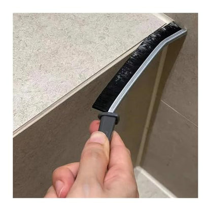 Cleaner Brushes for Shower Floor Line, Hard Wearing Grout Gap Cleaning Brush Kitchen Toilet Tile Joints Dead Angle Hard Bristle(Black- 2PC) - color: Black- 2pc