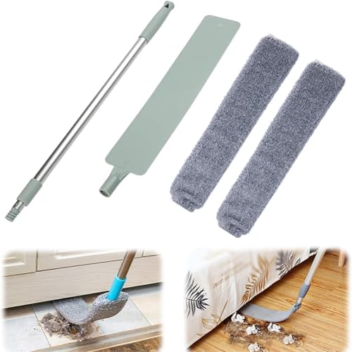 Retractable Gap Dust Cleaner, Extendable Microfiber Duster with Bendable Head, Reusable Washable Gap Duster Cleaning Tool for Home Kitchen Ceiling Blinds Sofa Bed Fridge Under Furniture (Set B) - color: Set B