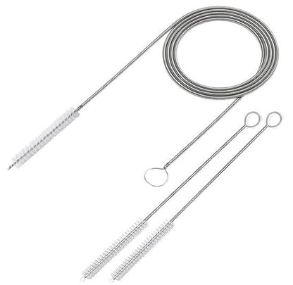 Long Flexible Tube Cleaning Brush Set, 61 Inch Drain Hose Brush for Cleaning RV Pipes, Water Bottles, Straws, Sink Drains - Slim Brush