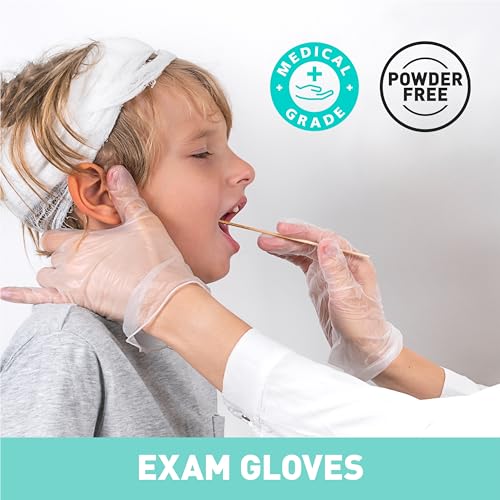 OKIAAS Disposable Gloves XL, Food Safe| Latex-Free and Powder-Free Clear Vinyl Gloves for Cooking, Food Prep, Household Cleaning | Medium,100 Counts/Box - color: Clear - Box of 100, size: X-Large (Pack of 100)