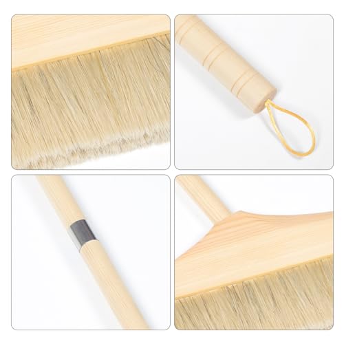 Long Handle Dust Broom with Soft Bristles Portable Indoor Cleaning Tool for Efficient Floor Dust Removal Detachable Design for Easy Storage for Home and Office Use
