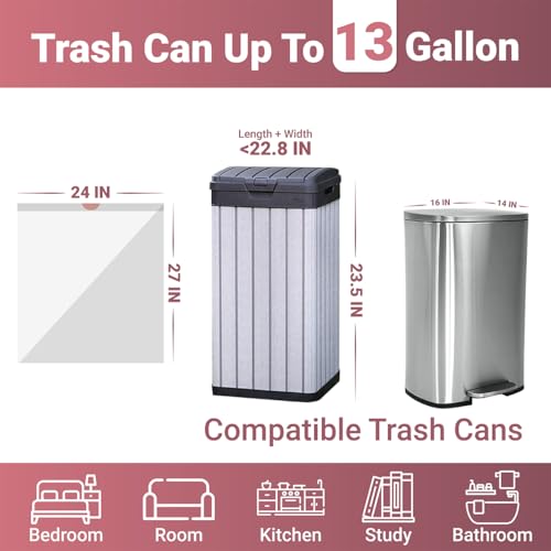 220 Count Heavy - Duty 13 Gallon Drawstring Trash Bags – Tear-Resistant Bags for Kitchen, Office, and Commercial Use