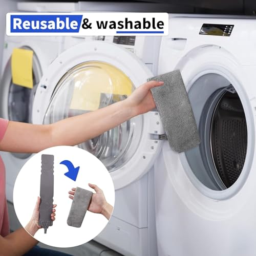 Retractable Gap Dust Cleaner, Extendable Gap Duster with 4 Microfiber Dusting Cloths Long, Under Appliances Cleaning Tools with Extendable Pole,Under Refrigerator, Furniture, High Ceiling