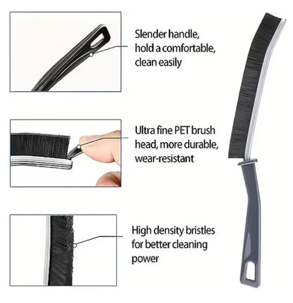 Crevice Cleaning Brush, Hard-Bristled Scrub Brush for Deep Cleaning Grout & Window Tracks, Versatile Household Tool for Kitchen, Bathroom & Shower Gaps (3)