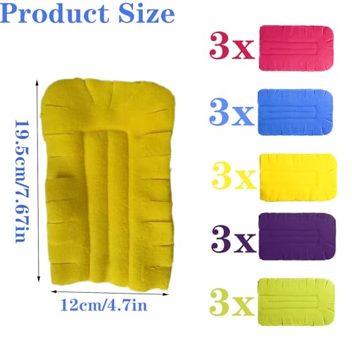 15 Pcs Duster Refill Reusable Fleece Duster Refills Feather Flat Dusters Multi Surface Washable Cleaning Pads for Home, Blinds, Car, Pet Wait (5 Colors Send dust Removal Rod)