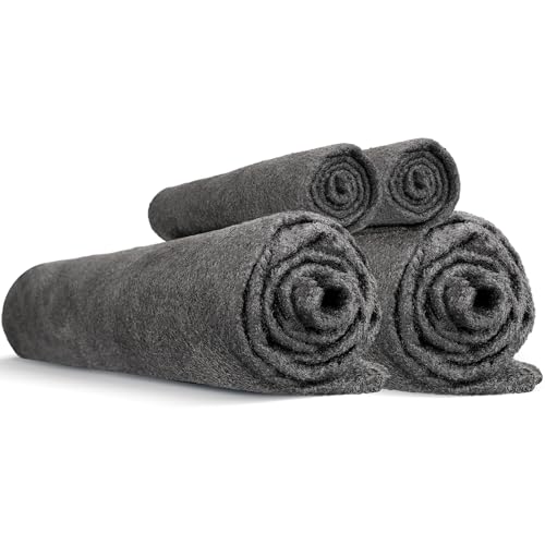 XANGNIER 4 Pack Car Drying Towel,Extra Large Microfiber Towels for Cars,Super Absorbent Micro Fiber Auto Drying Towel,Scratch Free,Reusable Wash Towels for Auto Detailing Flash,Car Cleaning Supplies - color: Dark Grey