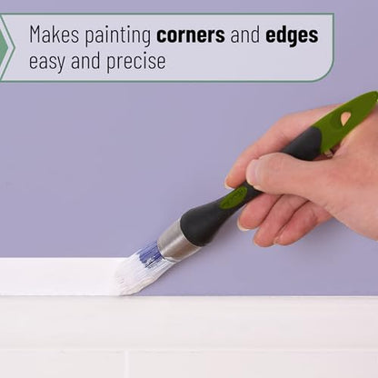 Bates- Trim Brush, 0.75 Inch, Edge Painting Tool, Trim Paint Brushes, Trimmer Edger, Trim Brush - color: Green-black, size: 0.75 inch, 1 Pack