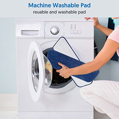 7 Count Reusable Microfiber Mop Pads for Swiffer PowerMop- MEXERRIS PowerMop Refills Hard Wood Floor Mop Pads Machine Washable, Wet Dry Dust Mop Pads Replacement for 13''-15'' Spray Wet Mops - color: Darkblue