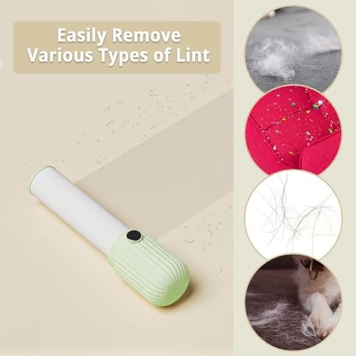 Compact Lint Roller with 150 Sheets - Portable Pet Hair Remover for Clothes, Furniture, Home & Travel - 1 Roller + 4 Refills (Green) - color: Green