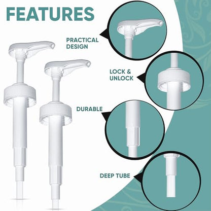 Gallon Pump Dispenser - for Plastic or Glass Bottles – Heavy-Duty Leak Proof for Commercial and Household Use - Plastic Pump for 1 Gallon Jug – Non-BPA Plastic (Pack of 4) - size: Pack of 4