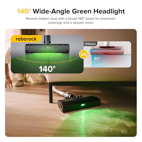 roborock H60 Pro Cordless Stick Vacuum Cleaner, 170AW Suction Power, 80-Min Runtime, 90° Bendable Tube, Dust-Detecting LED, Anti-Tangle Vacuum Cleaner for Home, Carpets, Hard Floors & Pet Hair - size: H60 Pro