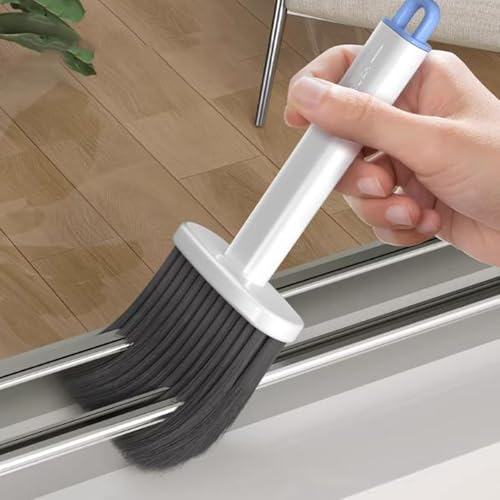 1pcs,Home Cleaning Crevice Brush Bathroom Kitchen Tile Dead-end Multifunctional Window Crevice Dust Brushes,20.5 * 10 * 2.5cm (Blue White) - color: Blue White