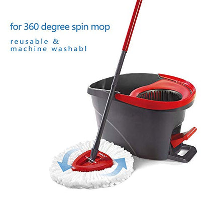 Spin Mop Replacement Heads, Microfiber Spin Mop Refills for O Cedar,Easy Cleaning Mop Head Replacement, Machine Washable,4-Pack