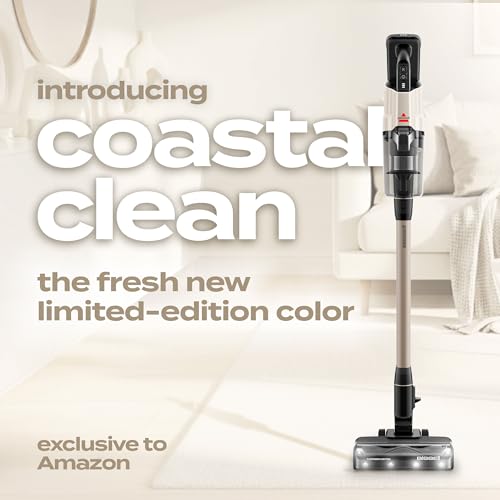 Bissell PowerClean FurGuard Self-Standing Cordless Vacuum w/Self-Cleaning Brush Roll, Wall Mount, Upholstery Tool & Bright Headlights, Amazon Exclusive Limited Edition Color, Coastal Clean, 4039A - style: PowerClean FurGuard Coastal Clean