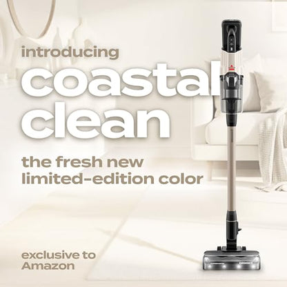 Bissell PowerClean FurGuard Self-Standing Cordless Vacuum w/Self-Cleaning Brush Roll, Wall Mount, Upholstery Tool & Bright Headlights, Amazon Exclusive Limited Edition Color, Coastal Clean, 4039A - style: PowerClean FurGuard Coastal Clean