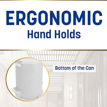 SPARTA Bronco 10 Gallon Trash Can, Thick Polyethylene Bin, NSF Certified Waste Container with Top Handles, Bottom Handholds, Reinforced Base and Stackable, LLDPE, 10 Gallon, White (Pack of 6) - color: White, size: 10 Gallons, (Pack of 6)