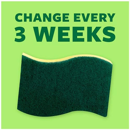 Scotch-Brite Heavy Duty Scrub Sponges, for Washing Dishes and Cleaning Kitchen, 12 Scrub Sponges (Pack of 2) - size: 12 Scrub Sponges (Pack of 2)