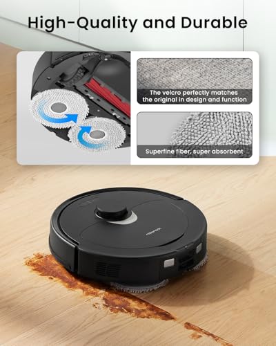 12Pcs Microfiber Mop Cloth Pad for Roborock Q Revo,Qrevo S,Qrevo Pro,Qrevo Master,Qrevo MaxV,QV35A,QV 35S,Qrevo S5V,Qrevo Edge S5A,Qrevo Curv,Saros 10R Robot Vacuum, Washable Mopping Cloth Accessories - color: Qrevo Mop12