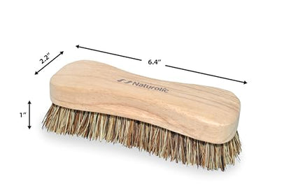 All-Natural Wooden Scrub Brush Set – 12 Pack | Heavy-Duty Palmyra Bristle Cleaning Brushes for Commercial and Industrial Use | Floor, Tile, Grout and Workshop Scrubber | Bulk Cleaning Supply
