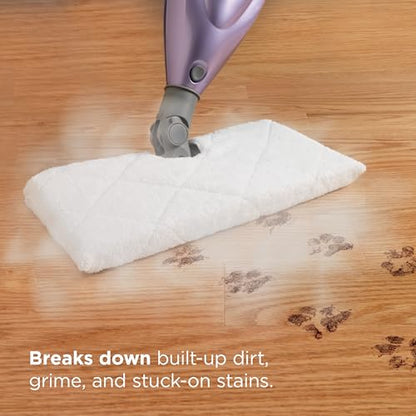 Shark Steam Pocket Mop with 2 Washable Double-sided Pads, Steam Sanitization, Swivel Steering, Lightweight, Steam Cleaner for Sealed Hard Floors, Hardwood, Marble, Tile, Purple, S3501 - style: Steam Pocket Essentials