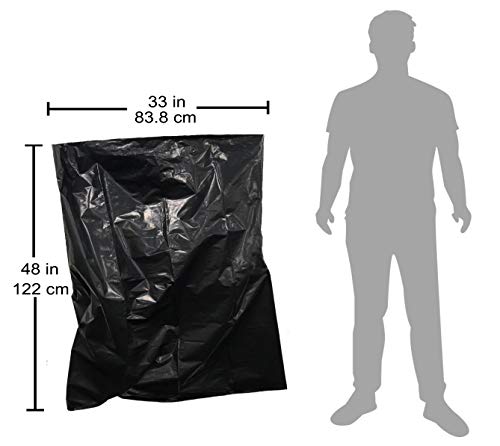 Reli. Contractor Garbage Bags 42 Gallon | 20 Trash Bags | Heavy Duty | Black Contractor