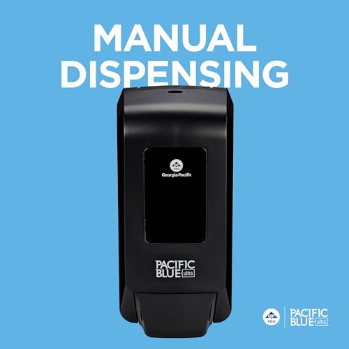 Georgia-Pacific (53057) Pacific Blue Ultra Manual Push Soap Dispenser, Wall Mounted, Easy to Install & Maintain