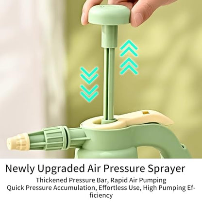 Hand Pump Sprayer | 1.5L Leak-Proof Adjustable Nozzle Misting Can,Handheld Garden Pump Sprayer,for Outdoor Yard Indoor BBQ Gardening Cleaning Plant Home - color: Green