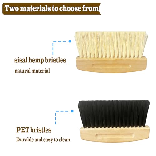 Mini Broom and Dustpan Set Small Metal Dustpan and Brush Set Hand Whisk Broom for Home Office Desktop Sofa Pet Care Household Cleaning (sisal Hemp bristles, White) - color: White