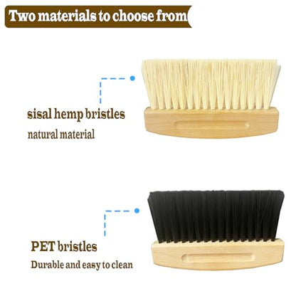 Mini Broom and Dustpan Set Small Metal Dustpan and Brush Set Hand Whisk Broom for Home Office Desktop Sofa Pet Care Household Cleaning (sisal Hemp bristles, White) - color: White
