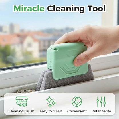 Magic Window Track Cleaner, 2026 New Window Groove Cleaning Brush, Handheld Window Track Cleaning Tools for Window lides Gaps, Sliding Door Track, Tile Lines Shutter Car Vents (Gray*3) - color: Gray*3