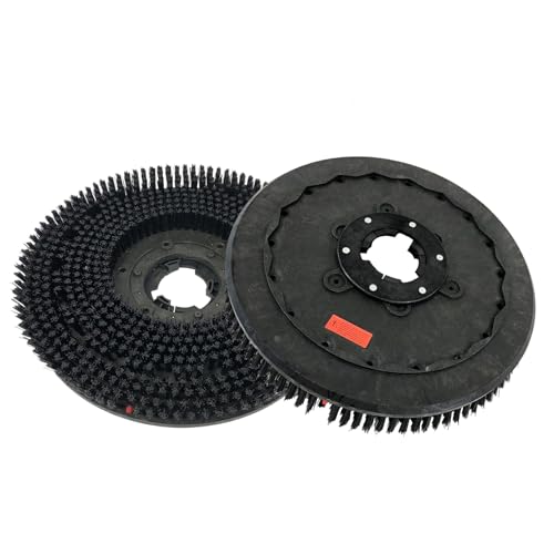 Unviersal Industries 1 Piece Commercial 19 Inch Diameter Heavy Duty Rotary Scrub Brush Fit for Scrubber Machine-Heavy Duty Brush 483mm (Black)