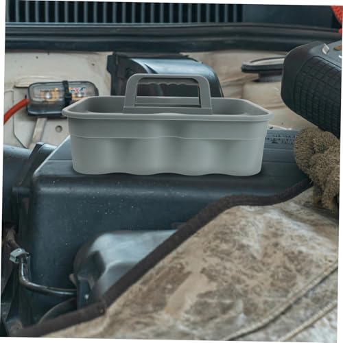 GLEAVI Large Capacity Storage Basket Handheld Cleaning Tote Sturdy Plastic Dividers for Dorm Car Office