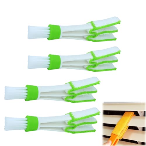Blind Cleaner Duster Tool,Upgrade Detachable Window Blind Cleaner Tool,7 Fingers Dusting Cleaner Mini Blind Duster Brush for Wood Blinds Air Conditioner Vents Fans Car Vents Cleaning (White/4pcs) - color: White/4pcs