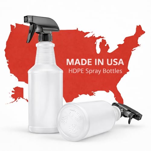 Bar5F Chemical-Resistant Spray Bottle – BPA-Free, Cleaning, Gardening, Hydrogen Peroxide, Rubbing Alcohol, Leak-Proof, Multipurpose, USA (Black (2-Pack) 24-Ounce) - style: Black (2-Pack) 24-Ounce