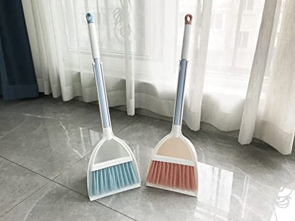 Kids Broom and Dustpan Set-Mini Dustpan and Broom for Children Housekeeping Pretend Play Cleaning Tools Set (Blue) - color: Blue