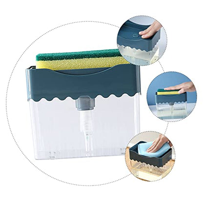 Cabilock 1pc Creative Liquid Dispenser Box with Sponge Wipes Press Automatic Soap Dispenser for Kitchen and Home Use Material Easy to Color