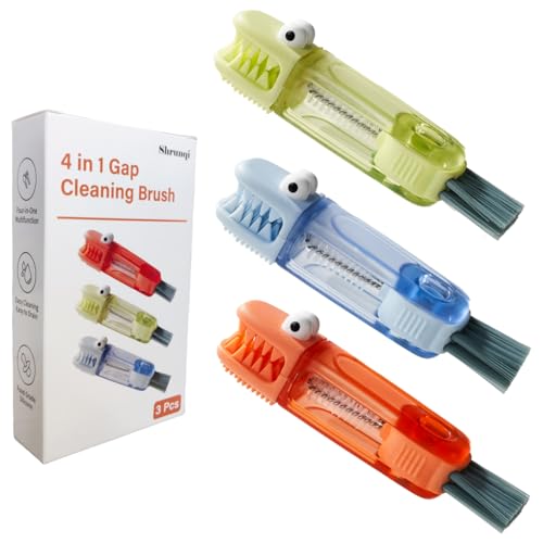 4-in-1 Bottle Cleaning Brush Set, Multifunction Silicone Cup Lid Gap Cleaner, Home Kitchen Crevice Cleaning Tools, 3 Pcs, Multicolor - color: 3 Pcs