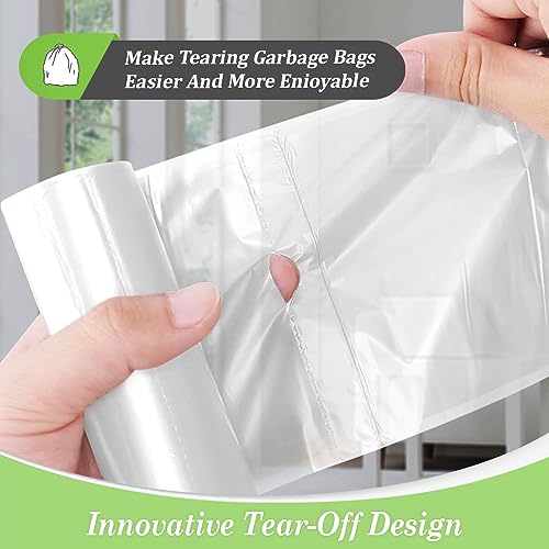 8 Gallon 70 Counts Unscented Medium Trash Bags,Fit 7,8,9,10 Gal Garbage Bags by Teivio, 30 Liter Thick Bathroom Can Bin Liners,Plastic Bags for Home Office Kitchen, Clear - size: 80 Count (Pack of 1), style: 70pcs-8 Gallon-Clear